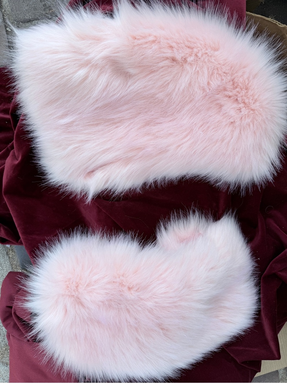 Lirika Matoshi Pale Pink Faux Fur leg warmers boot covers